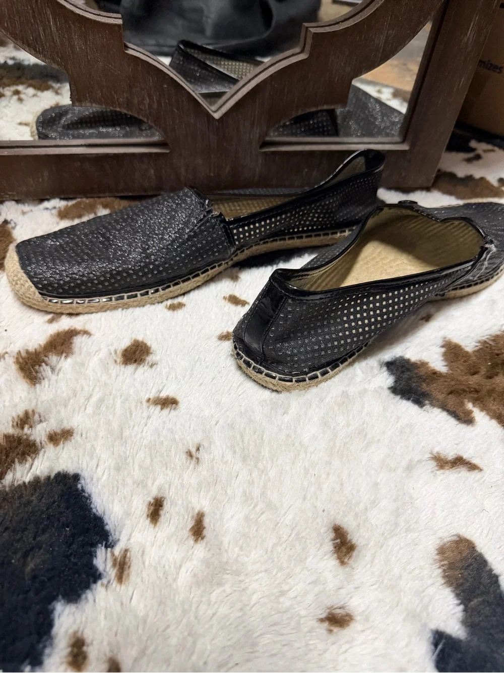 Michael Kors Black Espadrille Slip-On Shoes